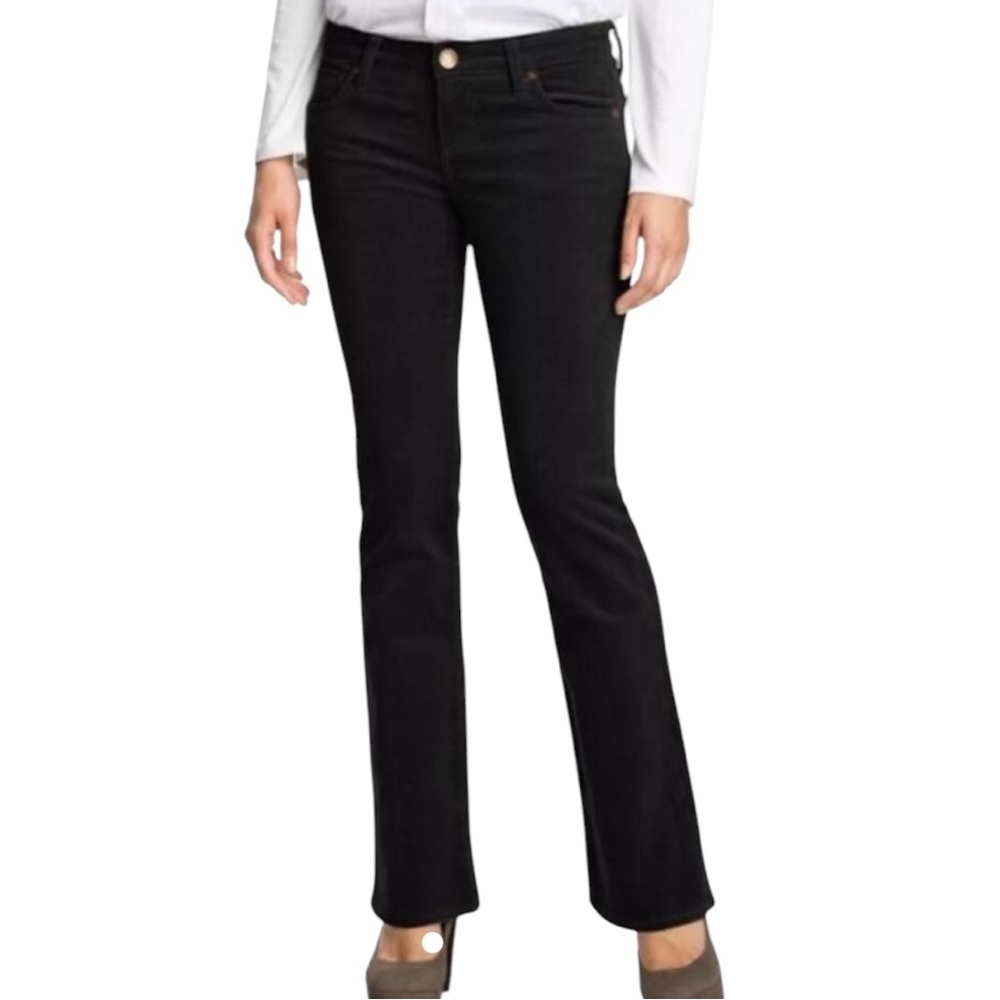 Kut from the Kloth Black Pinwale Corduroy "Farrah" Baby Bootcut  Jeans 6